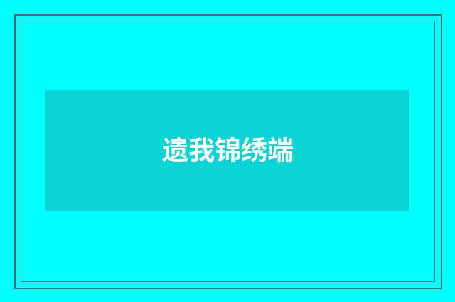 遗我锦绣端