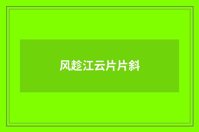 风趁江云片片斜