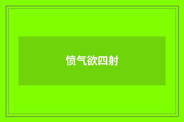 愤气欲四射