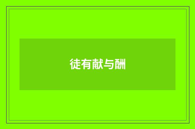 徒有献与酬