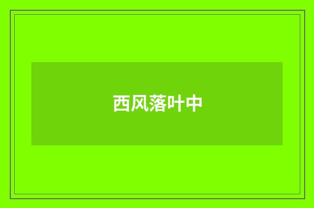 西风落叶中