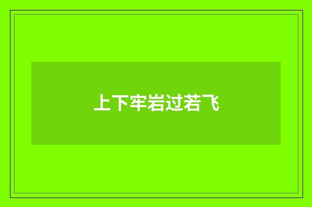 上下牢岩过若飞