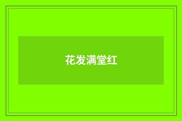 花发满堂红