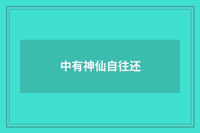 中有神仙自往还
