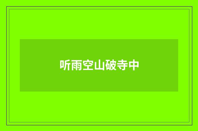 听雨空山破寺中