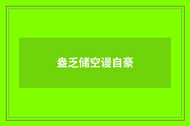 盎乏储空谩自豪