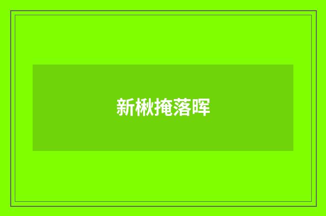 新楸掩落晖