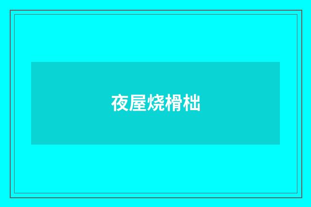 夜屋烧榾柮