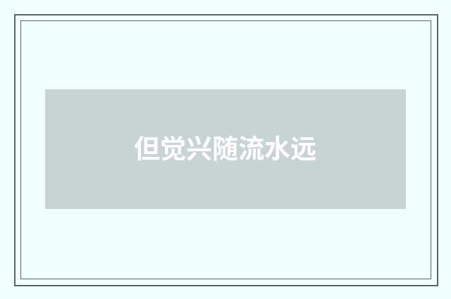 但觉兴随流水远