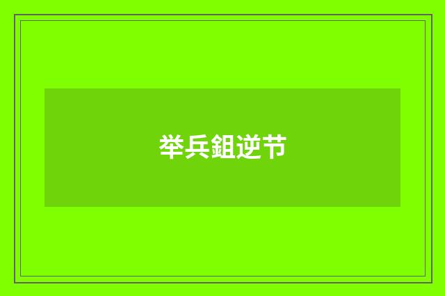 举兵鉏逆节