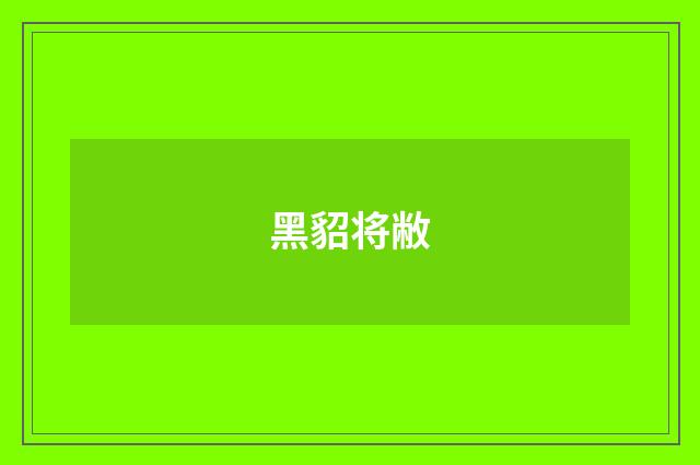 黑貂将敝
