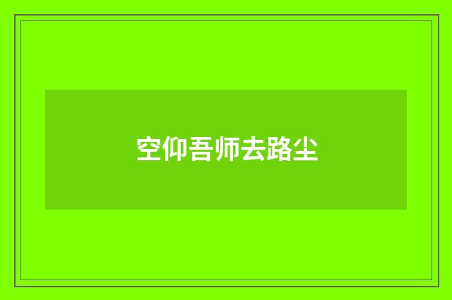 空仰吾师去路尘