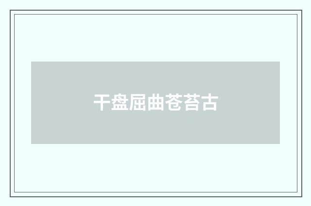 干盘屈曲苍苔古