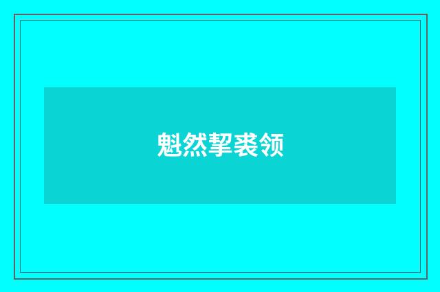 魁然挈裘领