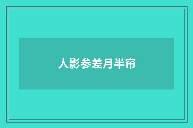 人影参差月半帘