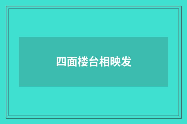四面楼台相映发