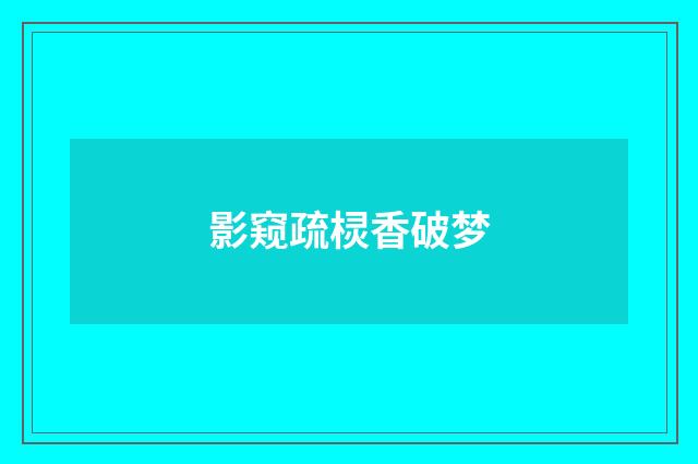 影窥疏棂香破梦