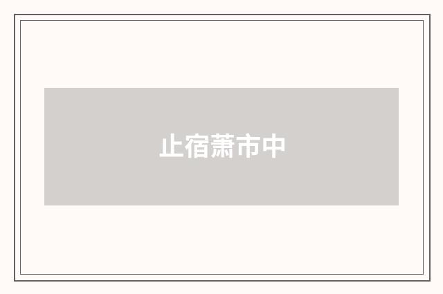 止宿萧市中
