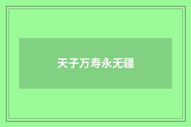 天子万寿永无疆