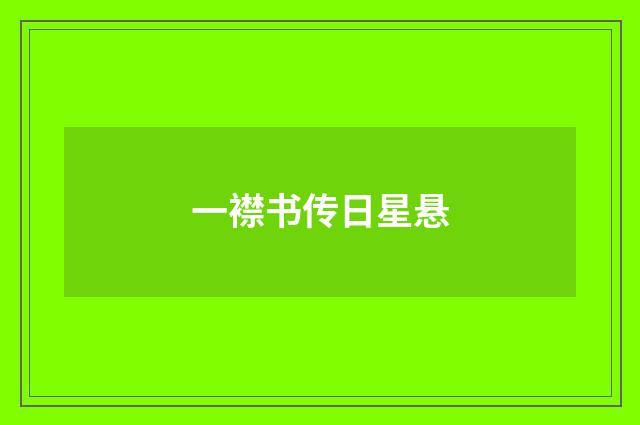 一襟书传日星悬