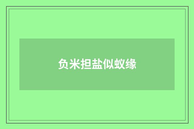 负米担盐似蚁缘