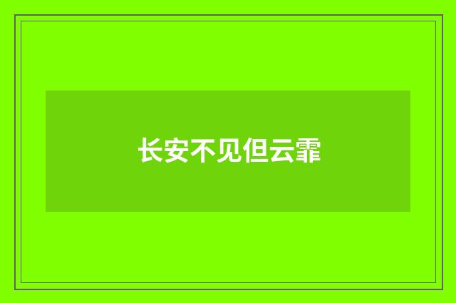 长安不见但云霏