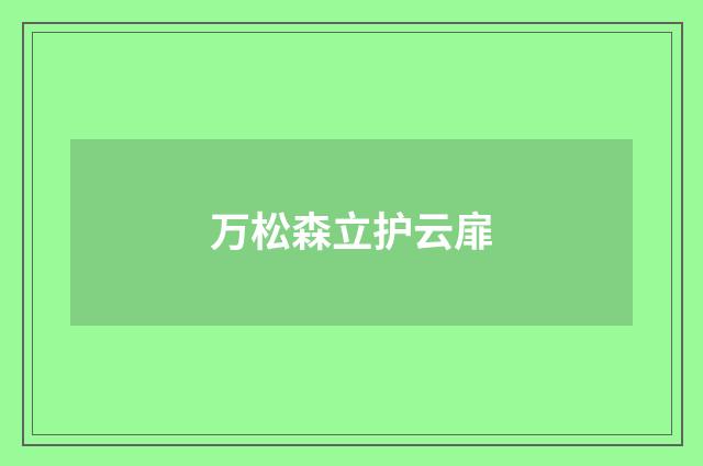 万松森立护云扉