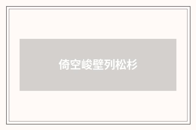 倚空峻壁列松杉