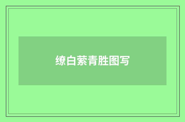 缭白萦青胜图写