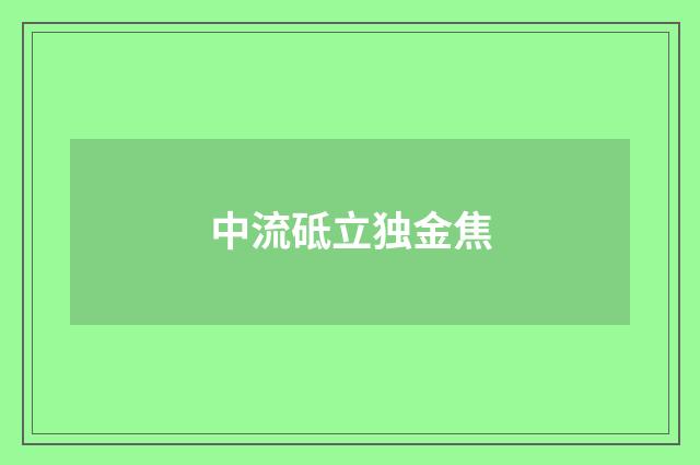 中流砥立独金焦