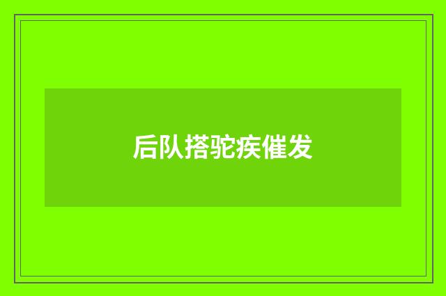 后队搭驼疾催发