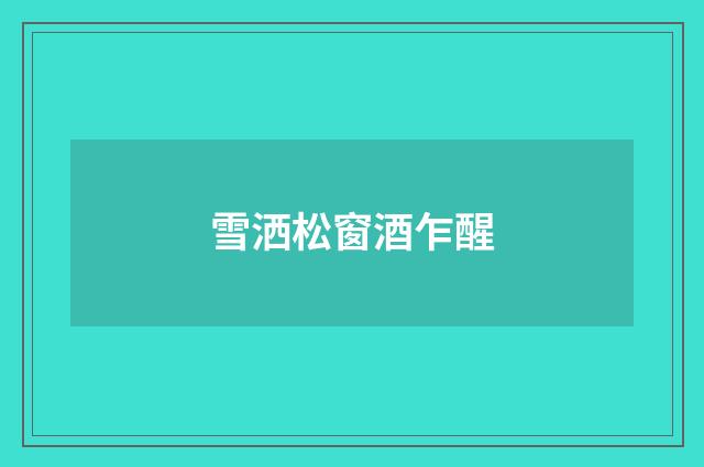 雪洒松窗酒乍醒