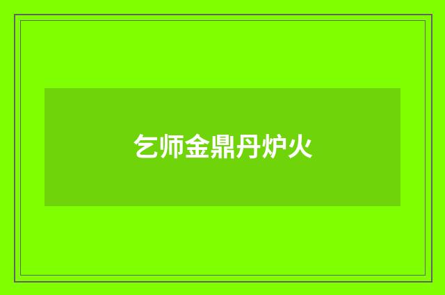 乞师金鼎丹炉火