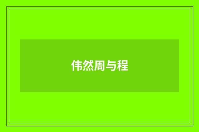 伟然周与程