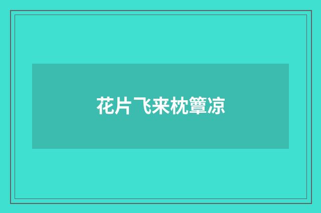 花片飞来枕簟凉