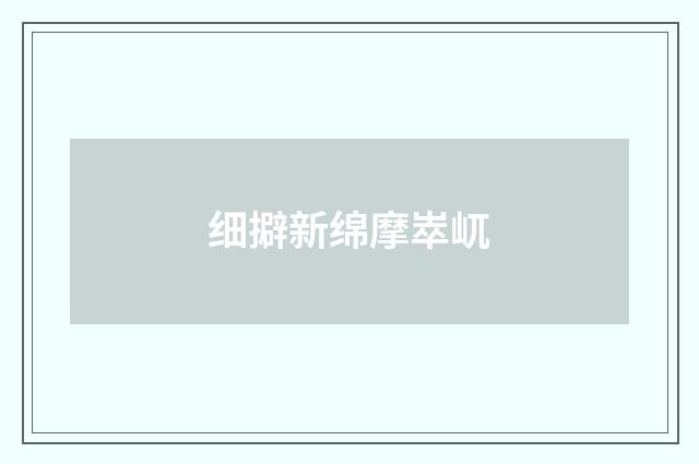 细擗新绵摩崒屼