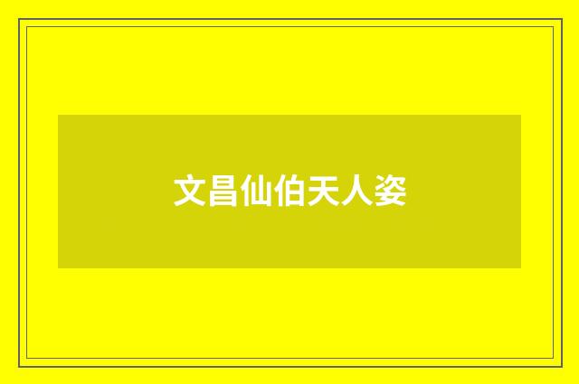 文昌仙伯天人姿