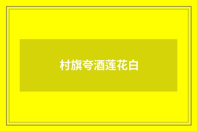 村旗夸酒莲花白