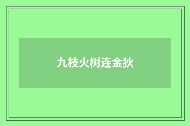 九枝火树连金狄