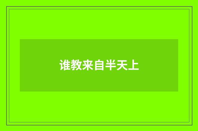 谁教来自半天上