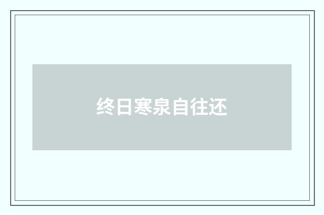 终日寒泉自往还