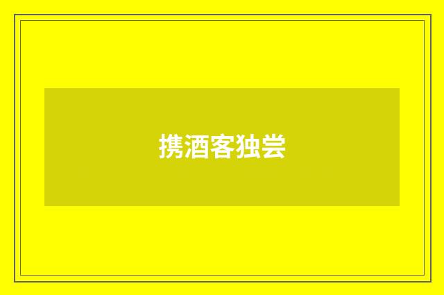 携酒客独尝
