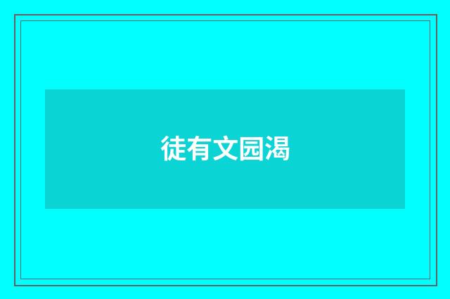 徒有文园渴