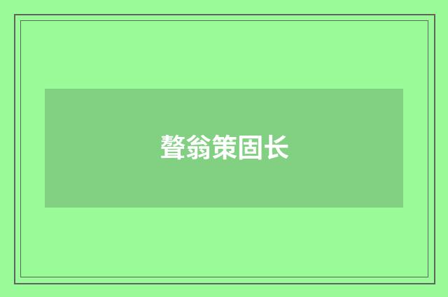 聱翁策固长