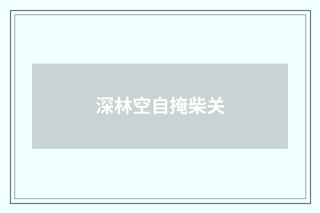 深林空自掩柴关