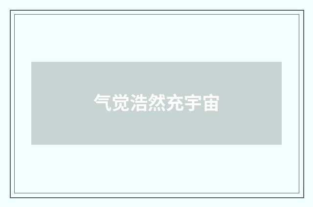 气觉浩然充宇宙