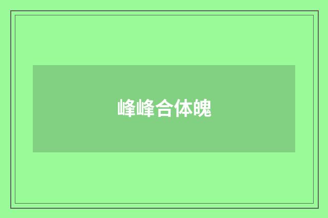 峰峰合体魄