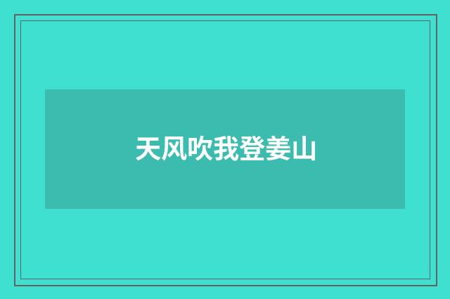 天风吹我登姜山