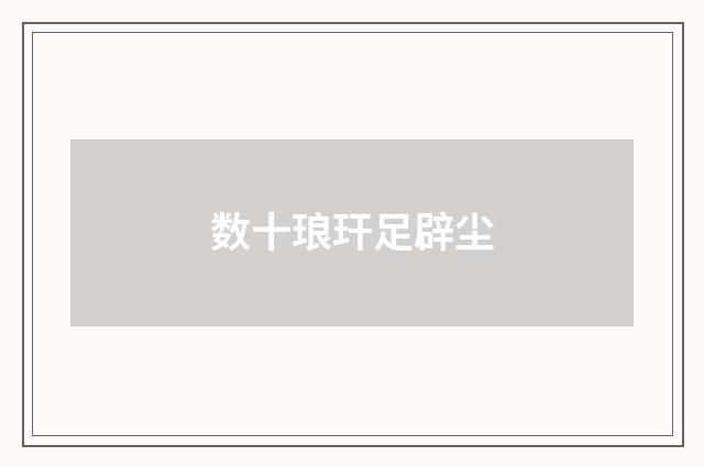 数十琅玕足辟尘