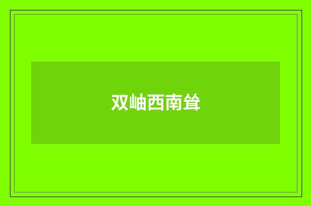 双岫西南耸